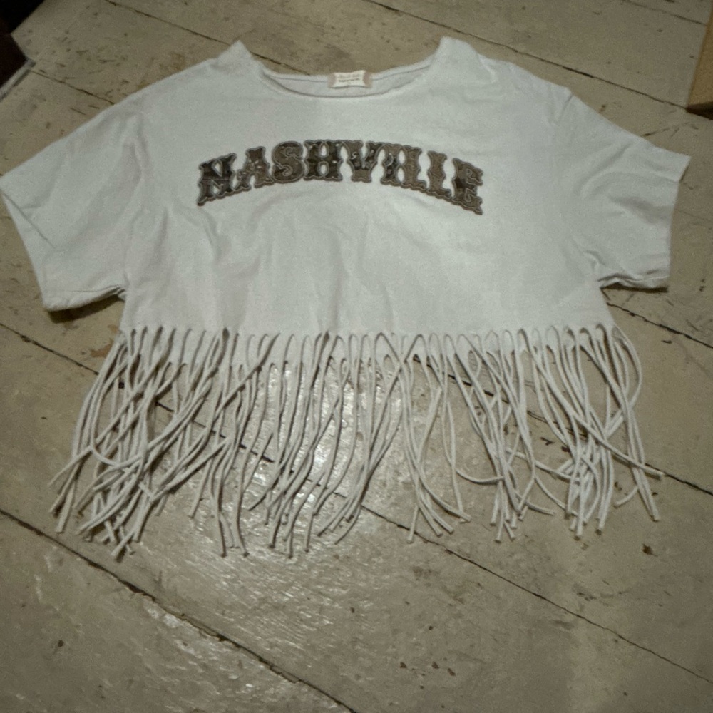 White Fringe Shirt